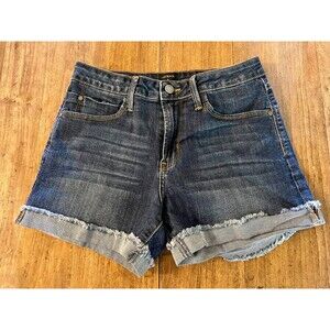 JUST BLACK Denim Shorts, Cuffed Hems, Made in USA, Sz S